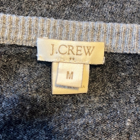 J. Crew Side-Button Elbow Patch Wool Blend Sweater Size M # B2395 - Picture 5 of 7
